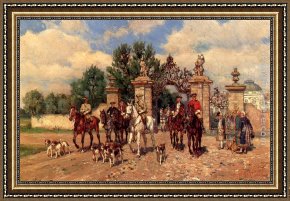 The Departure of Tobias Framed Paintings - The Departure by Wilhelm Velten
