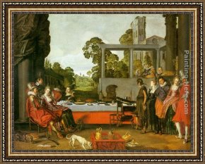 Open Framed Paintings - Banquet in the Open Air by Willem Buytewech