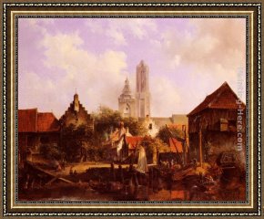 Utrecht Framed Paintings - Fran Utrecht by Willem Roelofs