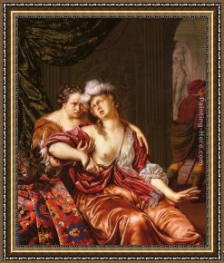 Cleopatra Testing Poisons on Condemned Prisoners Cropped Framed Paintings - The Death of Cleopatra by Willem Van Mieris