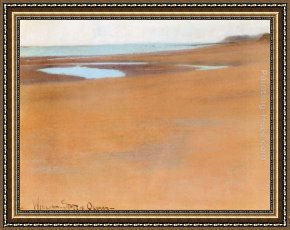 Pools of Serenity Framed Paintings - Sand Pools by William Bell Scott
