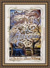 Song of The Dog Framed Paintings - Songs of Innocence by William Blake