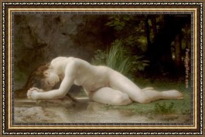 Bouguereau Framed Paintings - Biblis by William Bouguereau