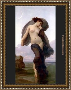 An Evening in Prague Framed Paintings - Evening Mood by William Bouguereau