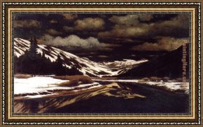 Early Winter in The Sierra Nevada Framed Paintings - Early Winter in the Sierra Nevada by William Bradford