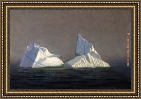 The Icebergs Framed Paintings - Icebergs 1 by William Bradford