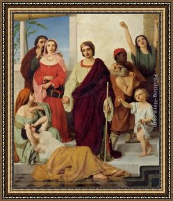 Job Framed Paintings - The Prosperous Days of Job by William Charles Thomas Dobson