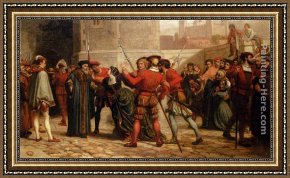 The Daughters of Judah in Babylon Framed Paintings - The Meeting Of Sir Thomas More With His Daughter After His Sentence Of Death by William Frederick Yeames