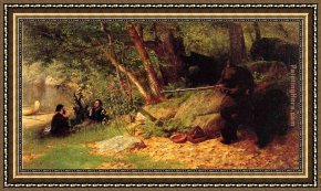 Musician's Table Framed Paintings - The Tables Turned by William Holbrook Beard