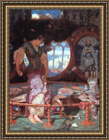 Departure to The Hunt Framed Paintings - The Lady of Shalott by William Holman Hunt