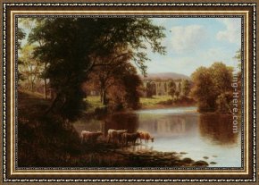 Abbey Framed Paintings - Bolton Abbey by William Mellor