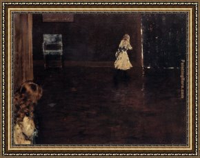 Seek Framed Paintings - Hide And Seek by William Merritt Chase