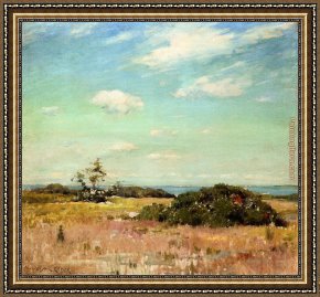 A Long Island River Framed Paintings - Shinnecock Hills, Long Island by William Merritt Chase
