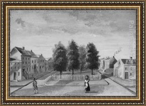 Pear Framed Paintings - Baked Pears in Duane Park by William P. Chappel