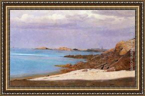 Saints Framed Paintings - Saint Malo, Brittany by William Stanley Haseltine