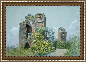 Carlo Brancaccio Framed Paintings - Sette Sale (Villa Brancaccio, Rome) by William Stanley Haseltine