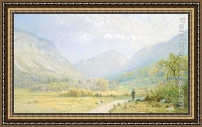 Richard Leblanc Framed Paintings - Franconia Notch, New Hampshire by William Trost Richards
