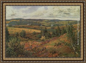 Richard Framed Paintings - Long Pond, Foot of Red Hill by William Trost Richards