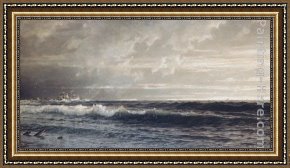 Richard Leblanc Framed Paintings - Near Land's End, Cornwall by William Trost Richards
