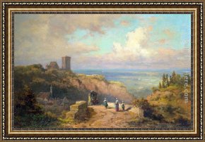 Der Jubil Framed Paintings - An Der Landstrasse by Willy Moralt