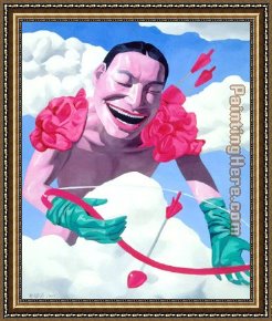 The Education of Cupid Framed Paintings - Cupid by Yue Minjun