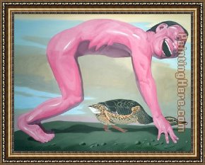 Perseus Frees Andromeda Framed Paintings - Free and At Leisure-3 by Yue Minjun