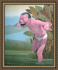 Perseus Frees Andromeda Framed Paintings - Free and At Leisure-6 by Yue Minjun