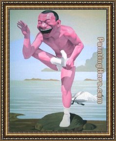 Perseus Frees Andromeda Framed Paintings - Free and At Leisure-7 by Yue Minjun