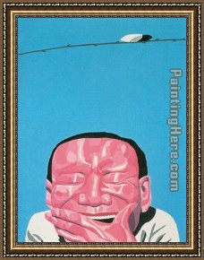 Three Musicians Framed Paintings - I'm a Musician by Yue Minjun
