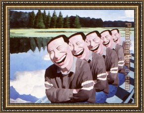 Silent Thoughts Framed Paintings - Silent Lake by Yue Minjun