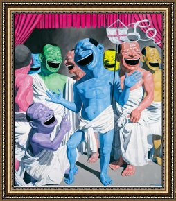 Resurrection Framed Paintings - The Resurrection by Yue Minjun