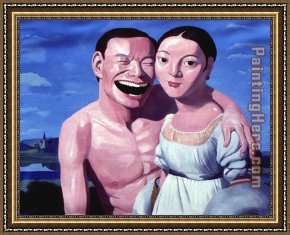 Untitled Framed Paintings - Untitled-4 by Yue Minjun