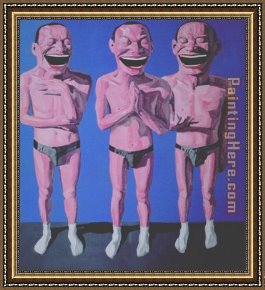 Untitled Framed Paintings - Untitled by Yue Minjun