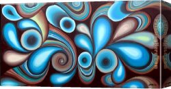 Lady Plays The Blues Canvas Paintings - Blue Brown by 2010