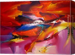 Red Circles II Canvas Paintings - Sea Dream in Red VII Khun Suthirak by 2010