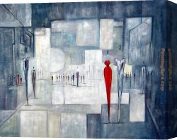 Squares with Concentric Canvas Paintings - Squares Of The City by 2010