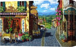 Tuscany Canvas Paintings - Summer in Tuscany by 2010