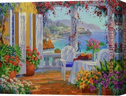 A Mediterranean Courtyard Canvas Paintings - The Mediterranean by 2010