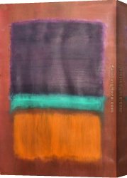 Violets Canvas Paintings - Violet and Orange and a Slice of Green by 2010