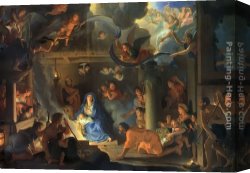 Adoration Canvas Paintings - Adoration of Shepherds Charles Lebrun by 2011