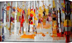 Fall Canvas Paintings - Fall Birches by 2011