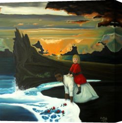 Water-mill Canvas Paintings - God's purifier waters by 2011