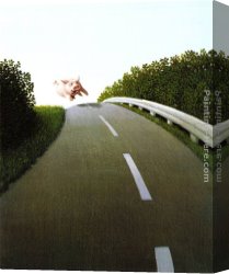 Michael Sowa Pig Canvas Paintings - Highway Pig by Michael Sowa by 2011