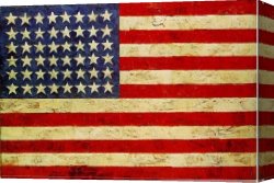 Jasper Canvas Paintings - Jasper Johns flags by 2011