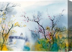 2011 Canvas Paintings - Lovers at Chi Tou by Chi Wen by 2011