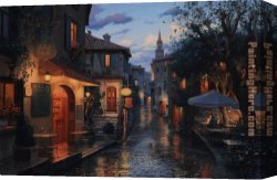 Fish Magic Canvas Paintings - Magic Evening by Magic Evening by 2011