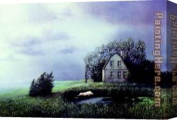 Michael Sowa Pig Canvas Paintings - michael sowa Kohler's Pig Autumn by 2011