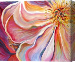 Jaune Poppy Canvas Paintings - Pink Poppy by 2011