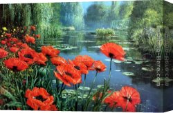 Red Circles II Canvas Paintings - Red Poppies by 2011