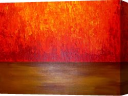 Santa Canvas Paintings - Santa Barbara Firestorm by 2011